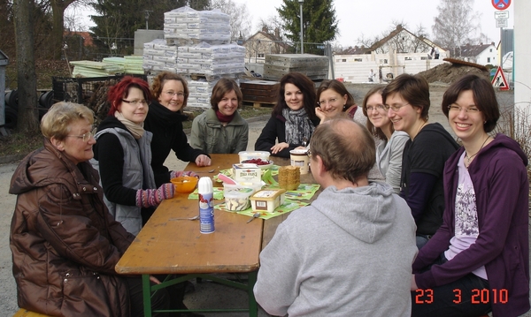 Feuerlöschübung und Elkes 30.Geburtstag